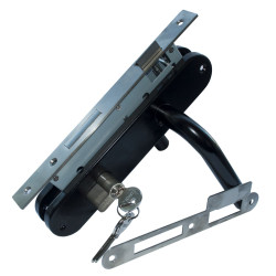 Eurofix deurslot-set PC85, zwart kruk/schild ovaal, voor- en sluitplaa Eurofix deurslot-set PC85, zwart kruk/schild ovaal, voor- en sluitplaa