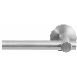 GPF1025090200-00 RVS GEBORSTELD, GPF1025.00L/R ROTO DEURKRUK OP RONDE ROZET RVS 50X8 MM, LINKS-/ RECHTSWIJZEND