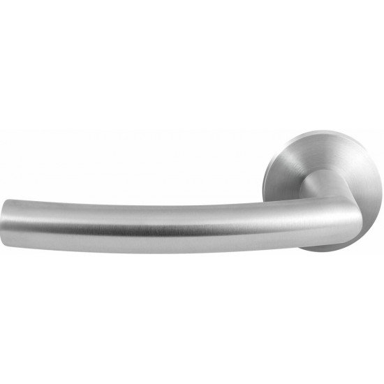 GPF1075.00L/R TONGA DEURKRUK OP RONDE ROZET RVS, 50X8MM GPF1075.00L/R TONGA DEURKRUK OP RONDE ROZET RVS, 50X8MM