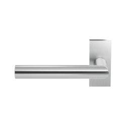 GPF1015090200-01 RVS GEBORSTELD, GPF1015.01L TOI DEURKRUK OP RECHTHOEKIGE ROZET RVS, 70X32X10 MM