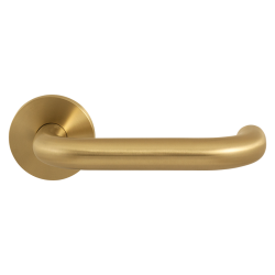 GPF105VR0100P4 PVD MAT MESSING, U-MODEL 19MM DEURKRUK OP ROZET 53X6 MM