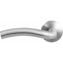 GPF1010090200-00 RVS GEBORSTELD, GPF1010.00L KUI DEURKRUK OP RONDE ROZET RVS, 50X8MM