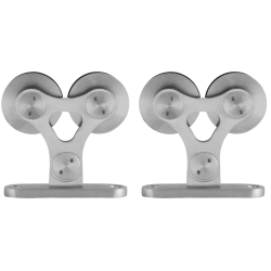 GPF051609010 RVS GEBORSTELD, SCHUIFDEURHANGER SET TWIN RVS T.B.V. EXTRA DEUR GPF051609010 RVS GEBORSTELD, SCHUIFDEURHANGER SET TWIN RVS T.B.V. EXTRA DEUR