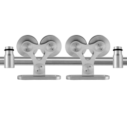 GPF051609200 RVS GEBORSTELD, SCHUIFDEURSYSTEEM TWIN RVS 200 CM GPF051609200 RVS GEBORSTELD, SCHUIFDEURSYSTEEM TWIN RVS 200 CM