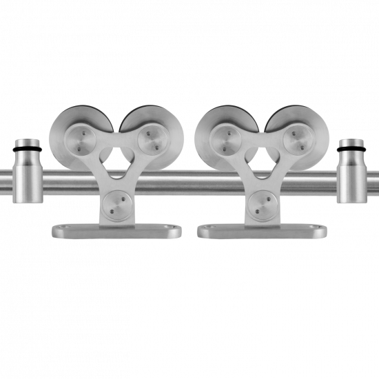 GPF0516.09 SCHUIFDEURSYSTEEM TWIN RVS 200CM GPF0516.09 SCHUIFDEURSYSTEEM TWIN RVS 200CM