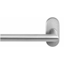 GPF1016090200-04 RVS GEBORSTELD, GPF1016.04L TOI DEURKRUK OP OVALE ROZET RVS, 70X32X10 MM GPF1016090200-04 RVS GEBORSTELD, GPF1016.04L TOI DEURKRUK OP OVALE ROZET RVS, 70X32X10 MM