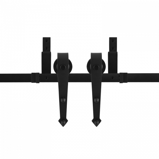 GPF0554.61 DUBBEL SCHUIFDEURSYSTEEM NUOLI ZWART 300CM (2X150CM)