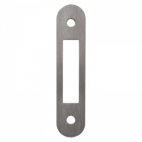 GPF0181.09 SLUITPLAAT KAST DIN LS/RS RVS, AFGEROND 110X24MM GPF0181.09 SLUITPLAAT KAST DIN LS/RS RVS, AFGEROND 110X24MM