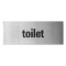 GPF0401090004 RVS GEBORSTELD, DEURBORDJE 'TOILET' RECHTHOEKIG, 50X130X1 MM, ZELFKLEVEND