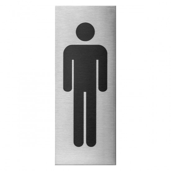 GPF0402.09.0001 RVS MAT PICTOGRAM 'HEREN' RECHTHOEKIG 130X50X1 MM, ZEL GPF0402.09.0001 RVS MAT PICTOGRAM 'HEREN' RECHTHOEKIG 130X50X1 MM, ZEL