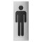 GPF0402090001 RVS GEBORSTELD, PICTOGRAM 'HEREN' RECHTHOEKIG, 130X50X1 MM, ZELFKLEVEND