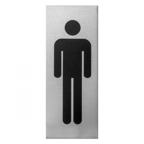 GPF0402.80.0001 ALUMINIUM PICTOGRAM 'HEREN' RECHTHOEKIG 130X50X0,5 MM, GPF0402.80.0001 ALUMINIUM PICTOGRAM 'HEREN' RECHTHOEKIG 130X50X0,5 MM,