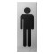 GPF0402800001 ALUMINIUM, PICTOGRAM 'HEREN' RECHTHOEKIG, 130X50X0,5 MM, ZELFKLEVEND