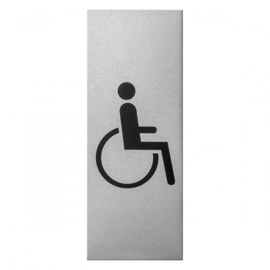 GPF0402.80.0003 ALUMINIUM PICTOGRAM 'MINDERVALIDE' RECHTHOEKIG 130X50X GPF0402.80.0003 ALUMINIUM PICTOGRAM 'MINDERVALIDE' RECHTHOEKIG 130X50X