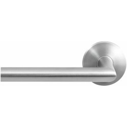 GPF1016090200-00 RVS GEBORSTELD, GPF1016.00L/R TOI DEURKRUK OP RONDE ROZET RVS 50X8 MM, LINKS-/ RECHTSWIJZEND GPF1016090200-00 RVS GEBORSTELD, GPF1016.00L/R TOI DEURKRUK OP RONDE ROZET RVS 50X8 MM, LINKS-/ RECHTSWIJZEND