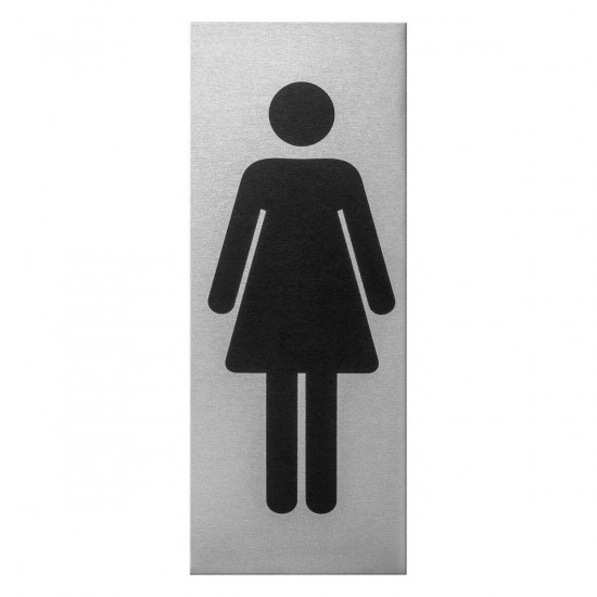 GPF0402.80.0002 ALUMINIUM PICTOGRAM 'DAMES' RECHTHOEKIG 130X50X0,5 MM, GPF0402.80.0002 ALUMINIUM PICTOGRAM 'DAMES' RECHTHOEKIG 130X50X0,5 MM,