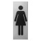GPF0402800002 ALUMINIUM, PICTOGRAM 'DAMES' RECHTHOEKIG, 130X50X0,5 MM, ZELFKLEVEND