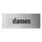 GPF0401090002 RVS GEBORSTELD, DEURBORDJE 'DAMES' RECHTHOEKIG, 50X130X1 MM, ZELFKLEVEND