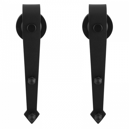 GPF0504.61 SCHUIFDEURHANGER SET NUOLI ZWART T.B.V. EXTRA DEUR GPF0504.61 SCHUIFDEURHANGER SET NUOLI ZWART T.B.V. EXTRA DEUR