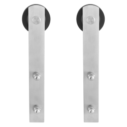 GPF050609010 RVS GEBORSTELD, SCHUIFDEURHANGER SET SAUVA RVS T.B.V. EXTRA DEUR