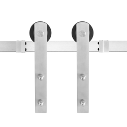 GPF050609200 RVS GEBORSTELD, SCHUIFDEURSYSTEEM SAUVA RVS 200 CM