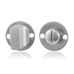 GPF091007110 RVS GEBORSTELD, PLATTE TOILETGARNITUUR 38X2MM STIFT 8MM GROTE KNOP