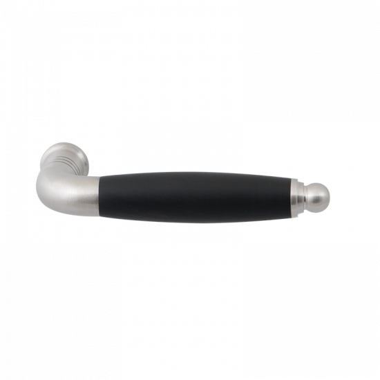 GPF4330 RVS MAT/ EBBEN IKA DEURKRUK GEBOGEN MET RONDE EINDKNOP