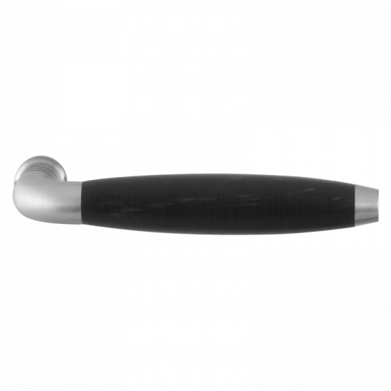 GPF4231 RVS MAT/ EBBEN IKA XL DEURKRUK GEBOGEN MET TRAPEZIUM EINDKNOP