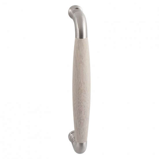GPF4943.09B IKA DEURGREEP RVS GEBORSTELD/EIKEN WHITEWASH GEBOGEN 157X6 GPF4943.09B IKA DEURGREEP RVS GEBORSTELD/EIKEN WHITEWASH GEBOGEN 157X6