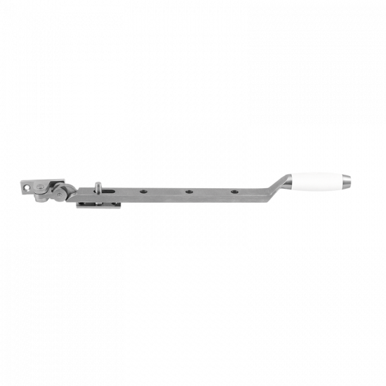 GPF4686.09 RVS MAT/ WIT IKA RAAMUITZETTER MET TRAPEZIUM EINDKNOP 310MM GPF4686.09 RVS MAT/ WIT IKA RAAMUITZETTER MET TRAPEZIUM EINDKNOP 310MM