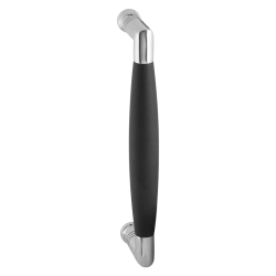 GPF49214900A RVS GEPOLIJST ZWART, IKA DEURGREEP HAAKS 130X60/114MM, INCL. BEVESTIGING