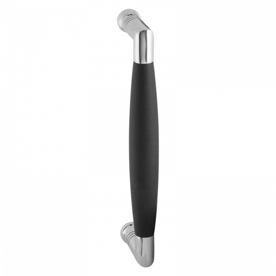GPF4921.49A IKA DEURGREEP RVS GEPOLIJST/ZWART HAAKS 130X60/114MM, INCL GPF4921.49A IKA DEURGREEP RVS GEPOLIJST/ZWART HAAKS 130X60/114MM, INCL