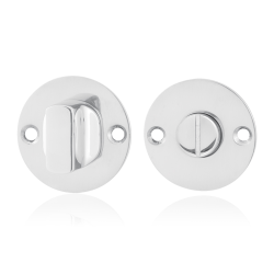 GPF091046110 RVS GEPOLIJST, PLATTE TOILETGARNITUUR 50X2MM STIFT 8MM GROTE KNOP