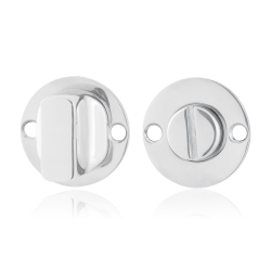 GPF091047110 RVS GEPOLIJST, PLATTE TOILETGARNITUUR 38X2MM STIFT 8MM GROTE KNOP