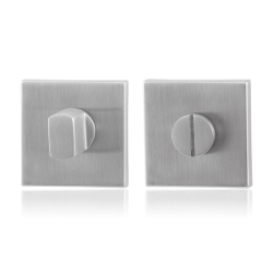 GPF090402109 RVS GEBORSTELD, TOILETGARNITUUR VIERKANT 50X50X8MM STIFT 5MM