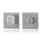 GPF091102110 RVS GEBORSTELD, TOILETGARNITUUR VIERKANT 50X50X8MM STIFT 5MM GROTE KNOP