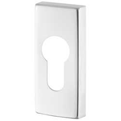 GPF090241108 RVS GEPOLIJST, CILINDERROZET RECHTHOEKIG 70X32X10 MM