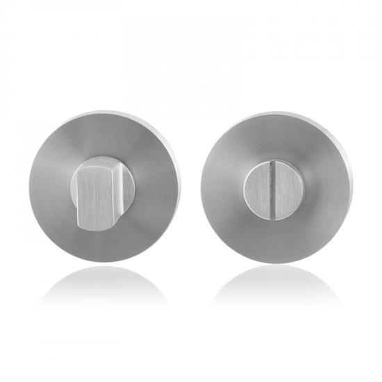 GPF0904.00 RVS GEBORSTELD TOILETGARNITUUR ROND 50X8MM STIFT 5MM