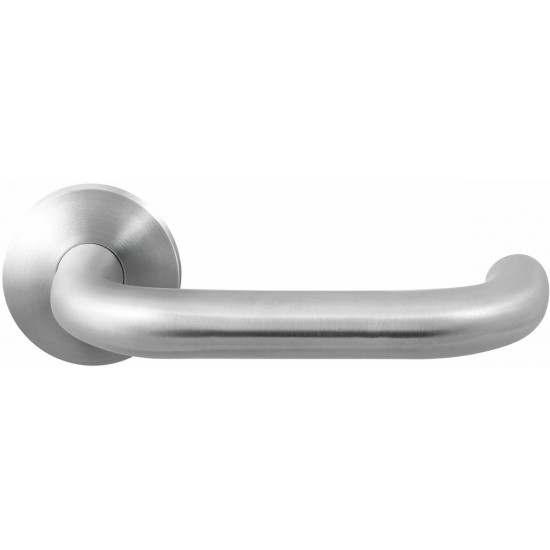 GPF1005.00 HOA DEURKRUK OP RONDE ROZET RVS, 50X8MM GPF1005.00 HOA DEURKRUK OP RONDE ROZET RVS, 50X8MM