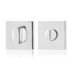 GPF091142110 RVS GEPOLIJST, TOILETGARNITUUR VIERKANT 50X50X8MM STIFT 5MM GROTE KNOP