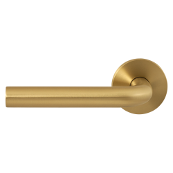 GPF100VR0200P4 PVD MAT MESSING, L-MODEL 19MM DEURKRUK OP ROZET 53X6,5 MM GATDEEL LINKS