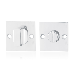 GPF091148110 RVS GEPOLIJST, VIERKANTE TOILETGARNITUUR 50X50X2MM STIFT 5MM GROTE KNOP