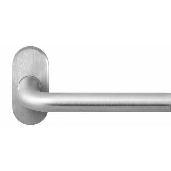GPF1001.04 AKA DEURKRUK OP OVALE ROZET RVS, 70X32X10MM GPF1001.04 AKA DEURKRUK OP OVALE ROZET RVS, 70X32X10MM