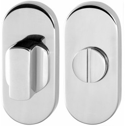 GPF091144110 RVS GEPOLIJST, TOILETGARNITUUR OVAAL 70X32MM STIFT 5MM GROTE KNOP