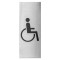GPF0402090003 RVS GEBORSTELD, PICTOGRAM 'MINDERVALIDE' RECHTHOEKIG, 130X50X1 MM, ZELFKLEVEND
