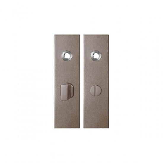 GPF1115.A3 KORTSCHILD RECHTHOEKIG WC63/8 GROTE KNOP 169X46X8,5MM MOCCA