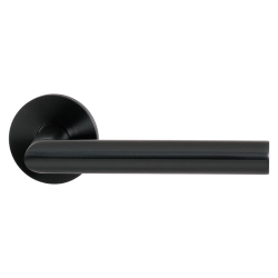 GPF115VR0100P1 PVD ANTRACIET, L-HAAKS MODEL 19MM DEURKRUK OP ROZET 53X6 MM