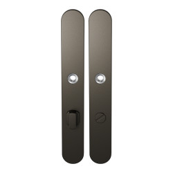 GPF1170A10872 DARK BLEND, LANGSCHILD AFGEROND ENKELVEREND 282X40X8,5MM WC72/8 GROTE KNOP