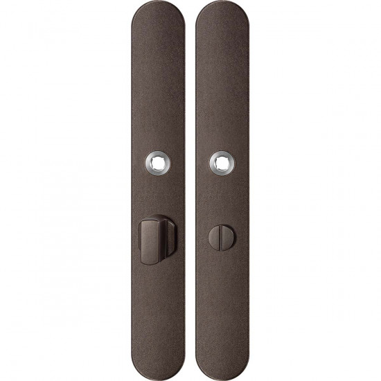 GPF1170.A1 LANGSCHILD AFGEROND WC55/8 GROTE KNOP 282X40X8,5MM DARK BLE