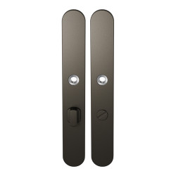 GPF1170A10863 DARK BLEND, LANGSCHILD AFGEROND ENKELVEREND 282X40X8,5MM WC63/8 GROTE KNOP